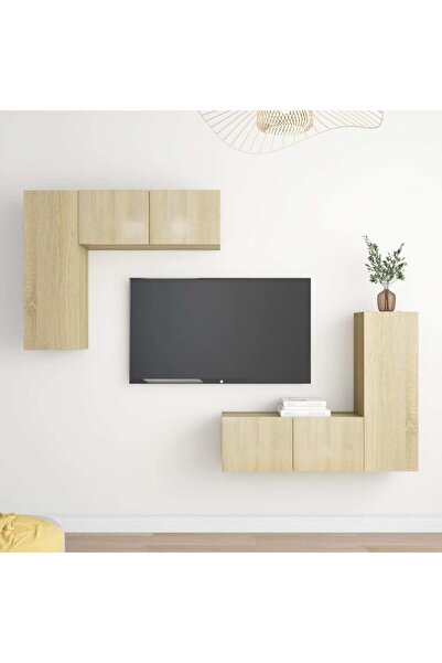 Concept Set de dulapuri TV, 4 piese, stejar sonoma, PAL