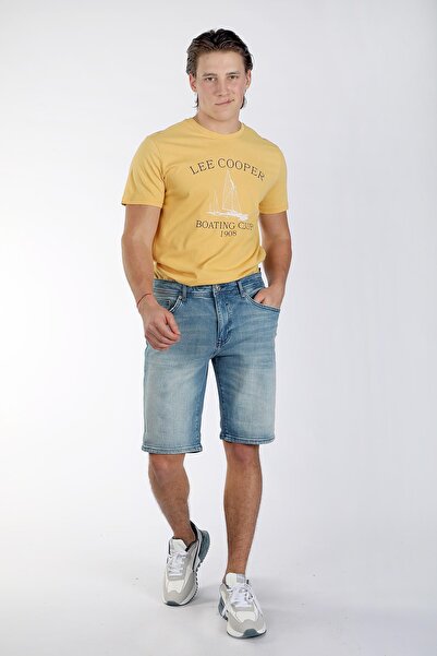 Lee Cooper Ανδρικό τζιν σορτς Elyo Kai Light Island