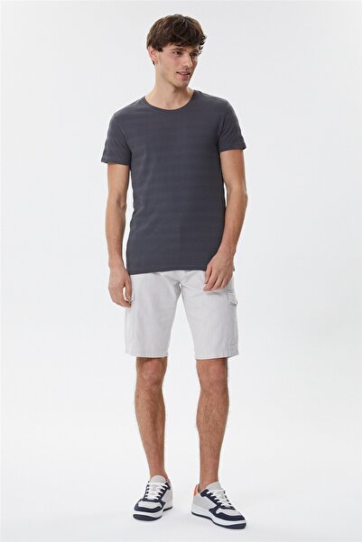 Lee Cooper Man 1 Pantaloni scurți pentru bărbați, 100% bumbac, Stone