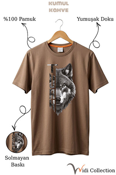 WİDİ Μπλουζάκι από 100% βαμβάκι με σχέδιο ΤΟΥΡΚΙΚΗΣ γραφής με τύπωμα