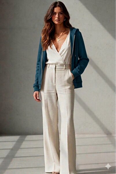 NO 601 Γυναικείο μπουφάν ζακέτα με κουκούλα και φερμουάρ σε μπλε βενζίνες από...