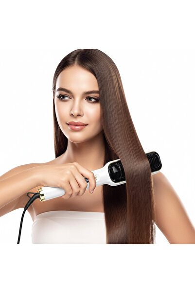 TrustTech Ηλεκτρική βούρτσα ισιώματος μαλλιών 45W - Ροζ χρυσό