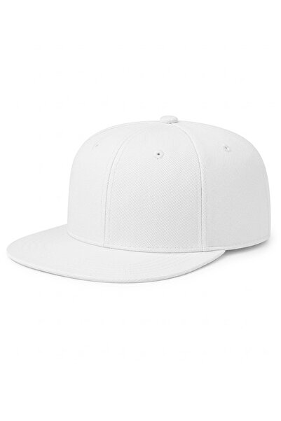 MavişTuhafiye Hip Hop Snapback Cap Modern Beyaz Şapka Logosuz