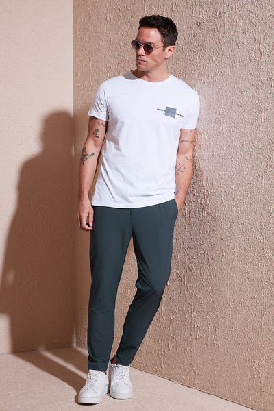 Buratti Ανδρικό Παντελόνι Jogger με Κανονική Εφαρμογή, Ίσια Γραμμή, Δετό στο ...