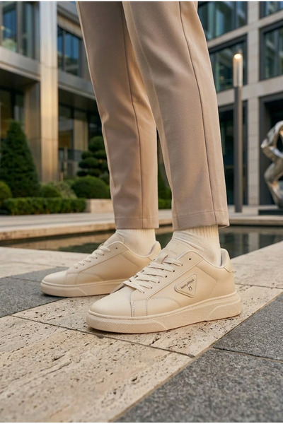 Tonny Black Ανδρικά αθλητικά παπούτσια σε μπεζ χρώμα, άνετη εφαρμογή, με θερμ...