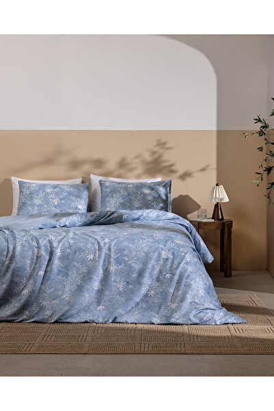 Madame Coco Σετ Παπλωματοθήκη Jannie Double 100% Cotton Ranforce Printed - Μπλε