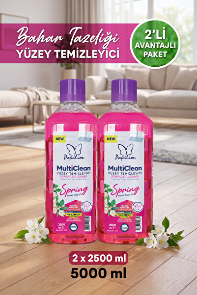 Papilion Bahar Tazeliği Hijyenik Yüzey Temizleyici 2x2500 ML Konsantre Ferah ...