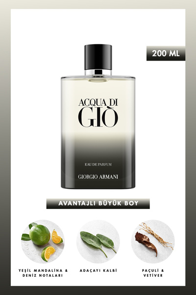 Giorgio Armani ACQUA DI GIÒ Eau de Parfum με ατμοποιητή 200 ml