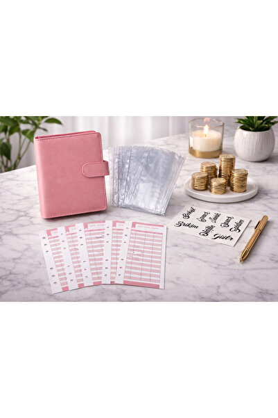 İnseil Birikim Ajandası - Bütçe Planlayıcı Cüzdan - Pembe Cüzdan Pembe Bütçe ...
