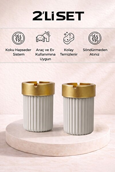 LE PARİS Σετ 2 διακοσμητικών ριγέ τασάκια |   Τασάκι τσιγάρων χωρίς καπνό με ...