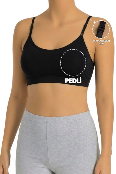 Öts Women's Padded Adjustable Strap Colored Cotton Lycra Half Undershirt Bra ...