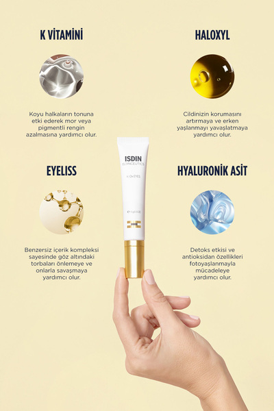 ISDINCEUTICS K-ox Eyes Koyu Halka Karşıtı Nemlendirici & Aydınlatıcı Etkili Göz Kremi 15ml