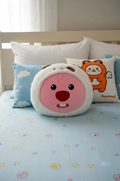 Miniso Zanmang Loopy Lisanslı Köpek Kostümlü Dekoratif Peluş Yastık 40 cm