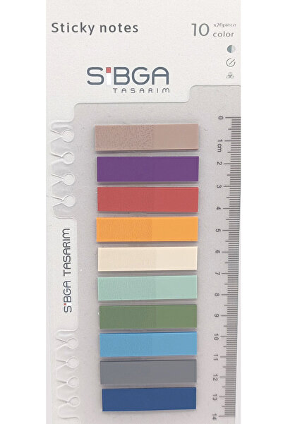 sibga tasarım Διαφανές έγχρωμο Postit Post-it Post It. Σελιδοδείκτης Σελιδοδε...
