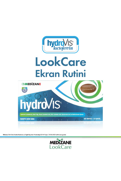 MEDIZANE LookCare HydroVIS Lactoferrin Gıda Takviyesi - 30 Kapsül