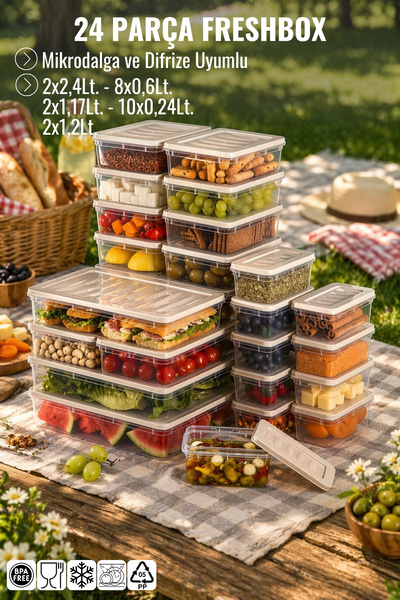 Nandy Home Freshbox Σετ 24 τεμαχίων - Δοχείο αποθήκευσης κρέμας κατάλληλο για...