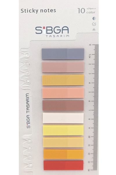 sibga tasarım Διαφανές έγχρωμο Postit Post-it Post It. Σελιδοδείκτης Σελιδοδε...