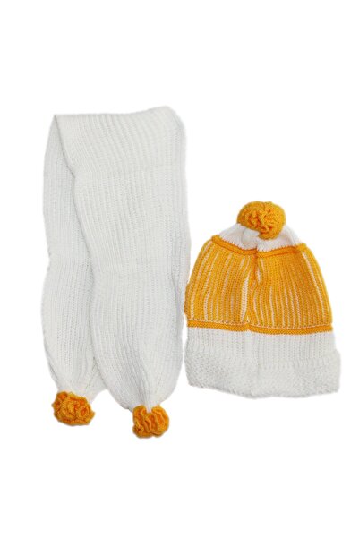 bebegen Yellow White Scarf Beret