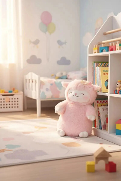 Miniso Lisanslı Kuzu Baa Serisi Pembe Peluş Oyuncak – Sakura Temalı Yumuşak v...