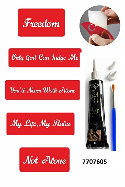 Airbrush Tattoo Favori Slogan Desenleri Hint Kınası Ile Geçici Dövme Yapma Seti