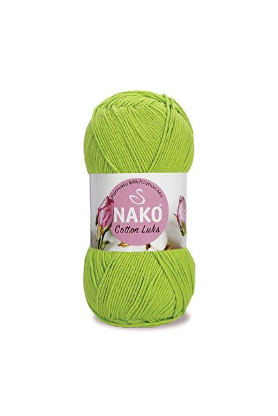 NAKO Cotton Luks El Örgü İpliği 100 Gr Renk No : 97567 FISTIK YEŞİLİ