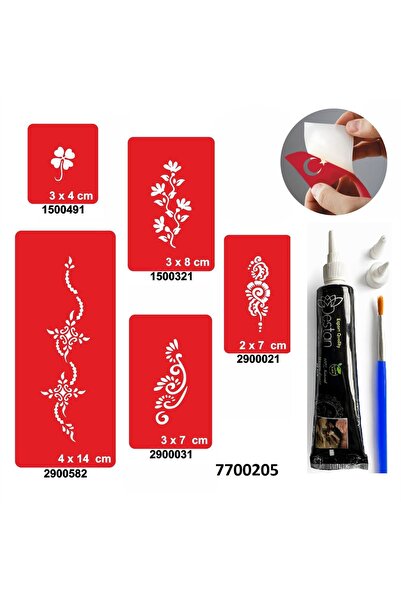 Airbrush Tattoo El Ayak Süsleme Desenleri Kına Ile Geçici Dövme Yapma Seti