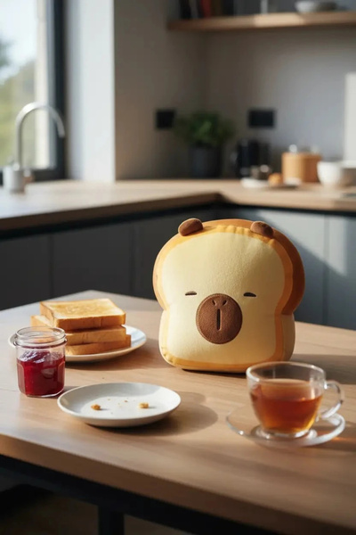 Miniso Lisanslı Pişirme Serisi Mimi Bara Dilim Ekmek Peluş Yastık 18 Cm – Yum...