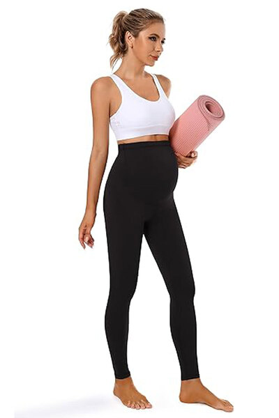 Hepsine Rakip Belinay 0509 Μοντάλ Βαμβάκι lu Ελαστικό Μαύρο Μακρύ Καλσόν Εγκυ...