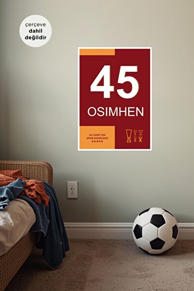 busana Victor Osimhen 45 Parçalı Forma Galatasaray Poster