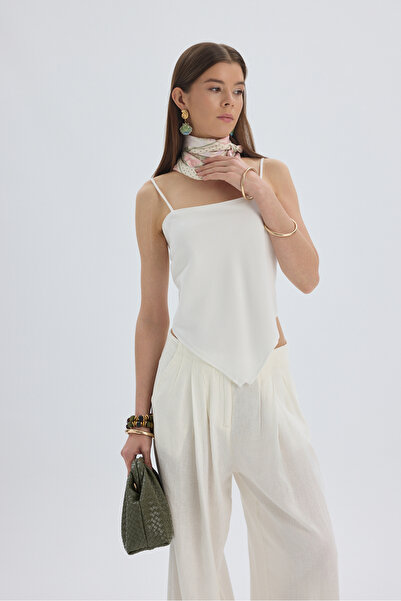 BOHEMAİ Alytih Triangle Detail Ecru Crop