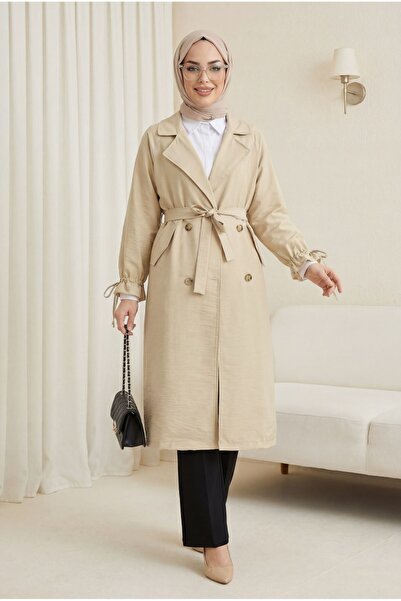 HİJABAYA Καπάκι με μανσέτα στο μανίκι και ζώνη με κορδόνια