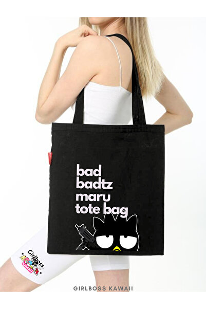 Girlboss Kawaii Bad Badtz Maru Shoulder Bag, Black