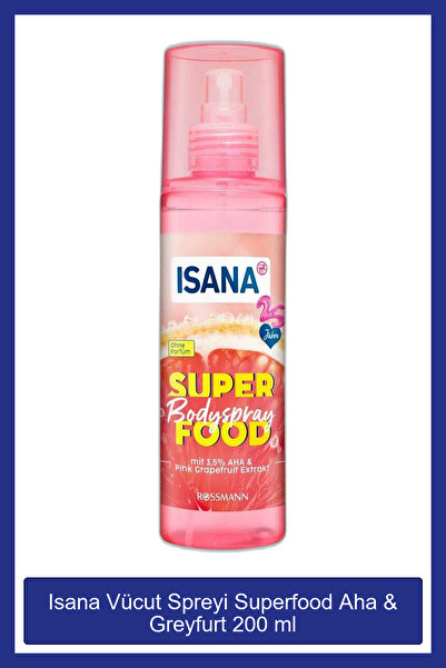 ISANA Vücut Spreyi Superfood Aha & Greyfurt 200 ml