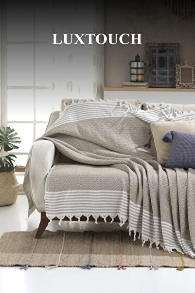 Lux Touch Κάλυμμα καναπέ Bergama Mustard Buldan - 170x210 cm Βαμβακερό ριχτάρ...