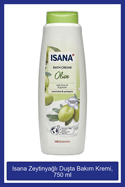 ISANA Zeytinyağlı Duşta Bakım Kremi, 750 ml