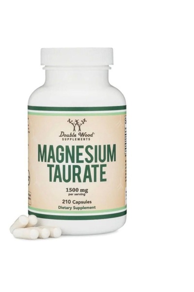 DOUBLE WOOD Magnesium Taurate 1500 mg 210 Kapsül – Yüksek Emilimli Magnezyum ...
