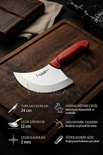 LAZBİSA Silver Serisi Mutfak Bıçak Hilal Börek Bıçağı Pizza Pide Bıçağı Günlük Kullanım ( Mft-243 )
