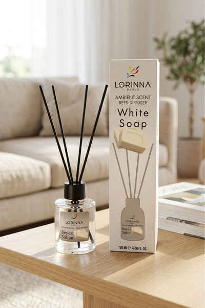 Lorinna Paris White Soap Bambu Çubuklu 120 ml Oda Kokusu