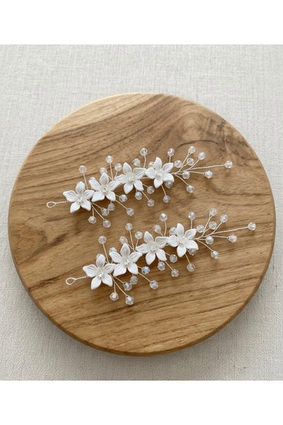 ASİMEL TASARIM Bridal Crown, Hair Accessory and Hairpin for Promise Engagement Marriage Wedding Hijab 6