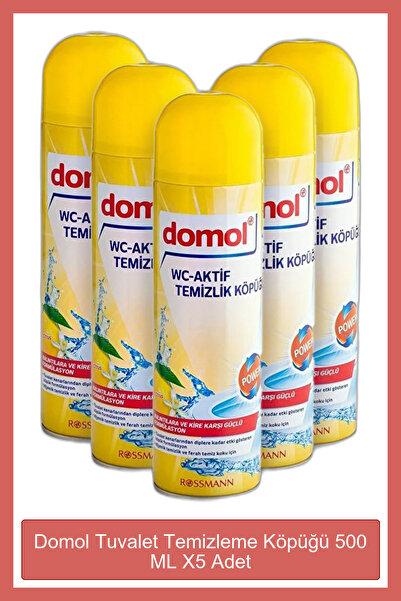 DOMOL Tuvalet Temizleme Köpüğü 500 ML X5 Adet