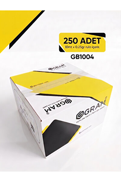 Su Tesisatı Sızdırmazlık Bandı 250li bir kutu / 12mm x 10mt