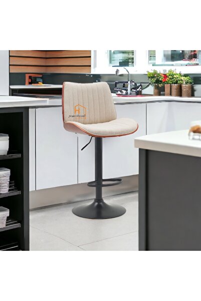 Al Saadah Home كرسي بار - 95 × 50 × 50 سم - بيج