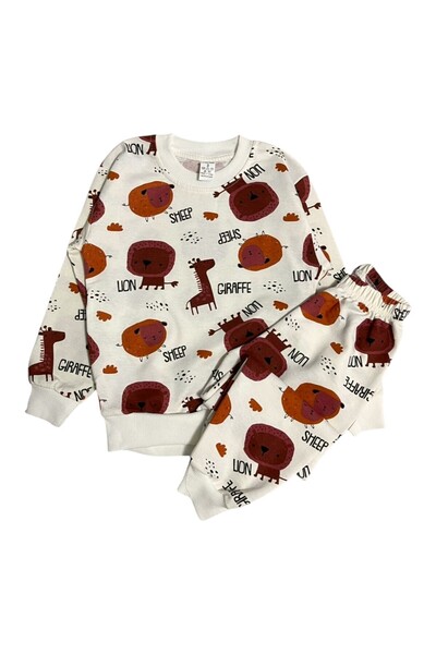 Fil Kids Σετ εποχιακής πιτζάμας με μακρυμάνικο μοτίβο καμηλοπάρδαλης, βαμβακε...