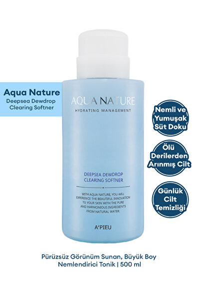 Missha Pürüzsüzleştirici Tonik 500ml A'PIEU Aqua Nature Deep-Sea Dewdrop Clea...