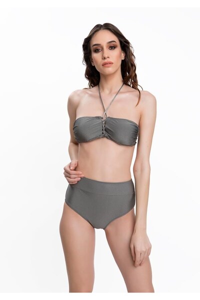 Armes Bikini Takımı Füme Boyundan Bağlamalı
