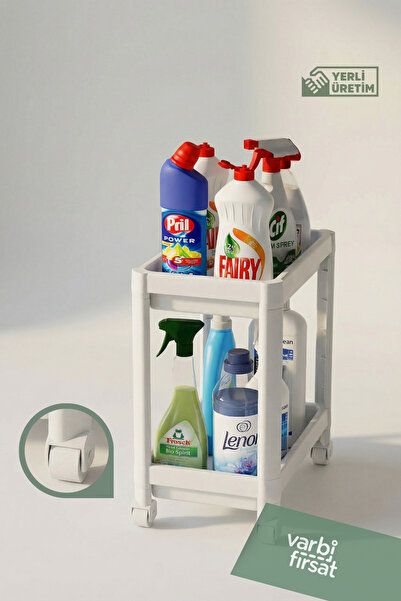 2-Tier Organizer Kitchen Shelf Bathroom Shelf Under Counter Sink Under Detergent Holder