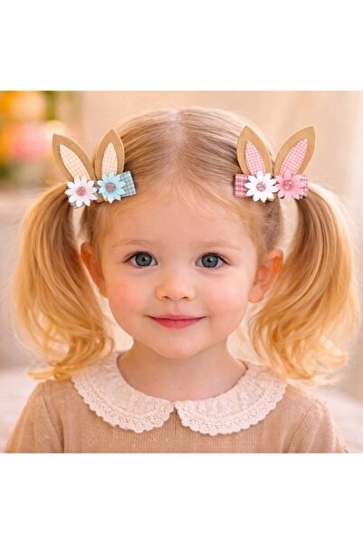 Gift Design Set de 2 cleme de ureche Zooky, în carouri roz