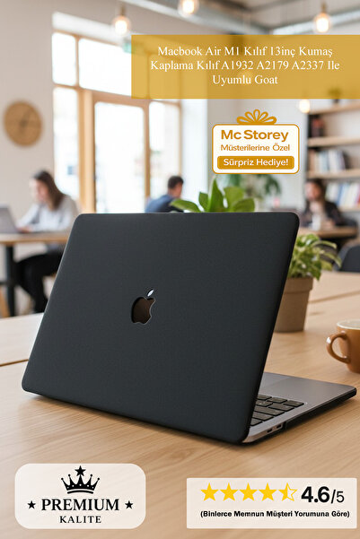 Mcstorey Macbook Air M1 Kılıf 13inç Kumaş Kaplama Kılıf A1932 A2179 A2337 Ile...