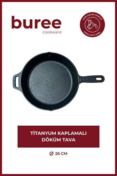 Buree Cookware Buree Round Titanium Coated Cast Pan - Diameter ⌀   26 cm