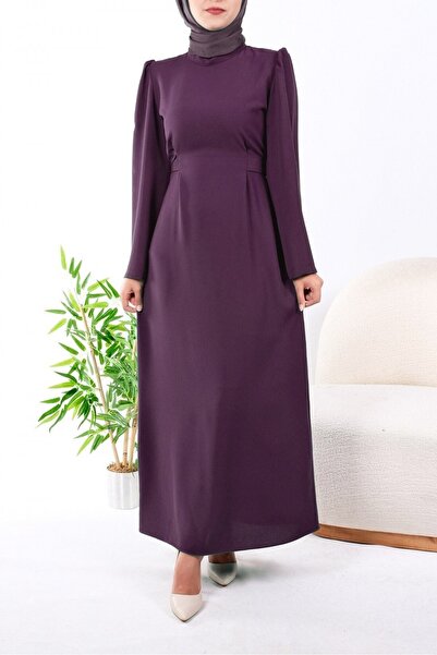 Modamorfo Φόρεμα Judge Collar Waist Tie -mürdüm